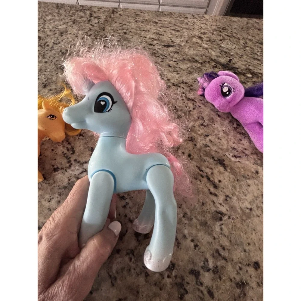 Three My Little Pony Figures One Is A TY Beanie Baby The Others HardPlastic 3239